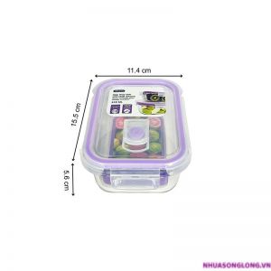 Hộp Thủy Tinh Chữ Nhật Ohana 370 ml