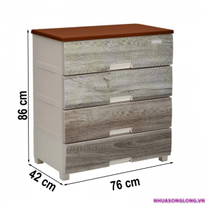 Tủ Milan Vân Gỗ 4 tầng