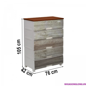 Tủ Milan Vân Gỗ 5 tầng