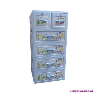 Tủ nhựa Panda 5 tầng 6 ngăn (Xanh dương)