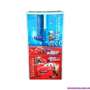 Tủ nhựa Pucca 5 tầng 6 ngăn kéo - Xe đua