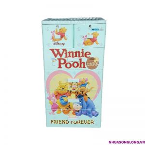 Tủ nhựa Pucca 5 tầng 6 ngăn kéo - Xanh lá, Winny Poor
