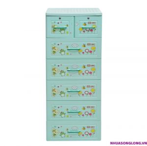 Tủ nhựa Panda 6 tầng 7 ngăn (Xanh lá)