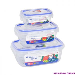 Bộ Hộp Bảo Quản Thực Phẩm 4 Khóa 2508 (3 hộp)